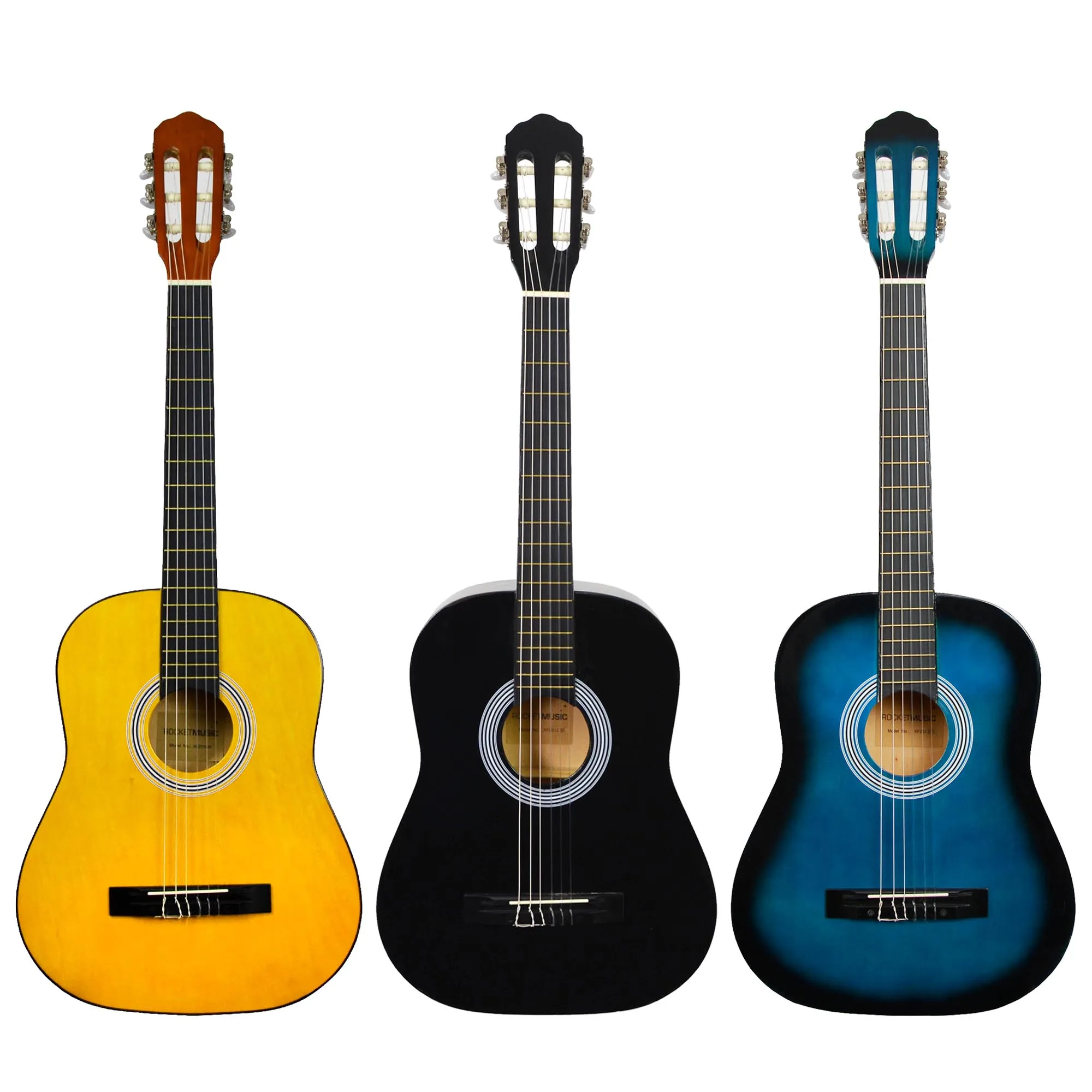 3rd Avenue XF201 3/4 Size Classical Guitar Pack with Nylon Strings, Gig Bag, Capo and Picks