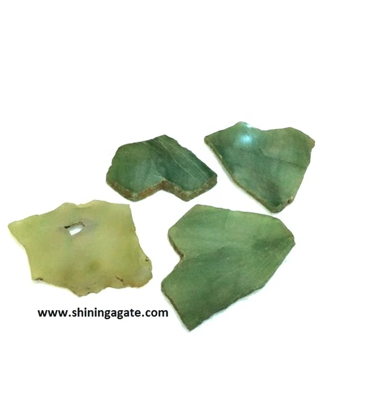
 Опт зеленый авантюрин агат ломтики камень агат ломтики натуральный драгоценный камень  