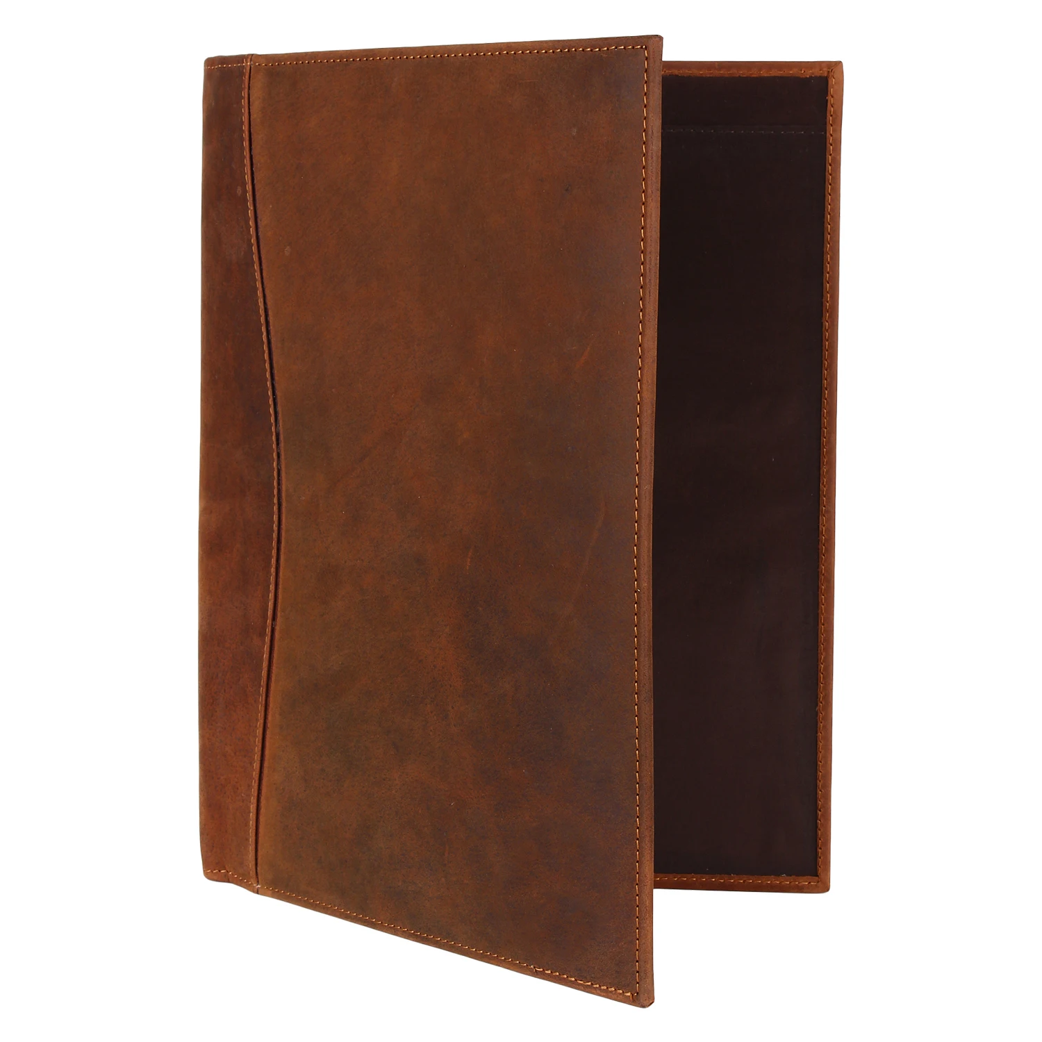 Handmade Leather Portfolio Resume File Folder Interview Legal Documents Vintage Padfolio Organizer Sleeve Business Card Holder