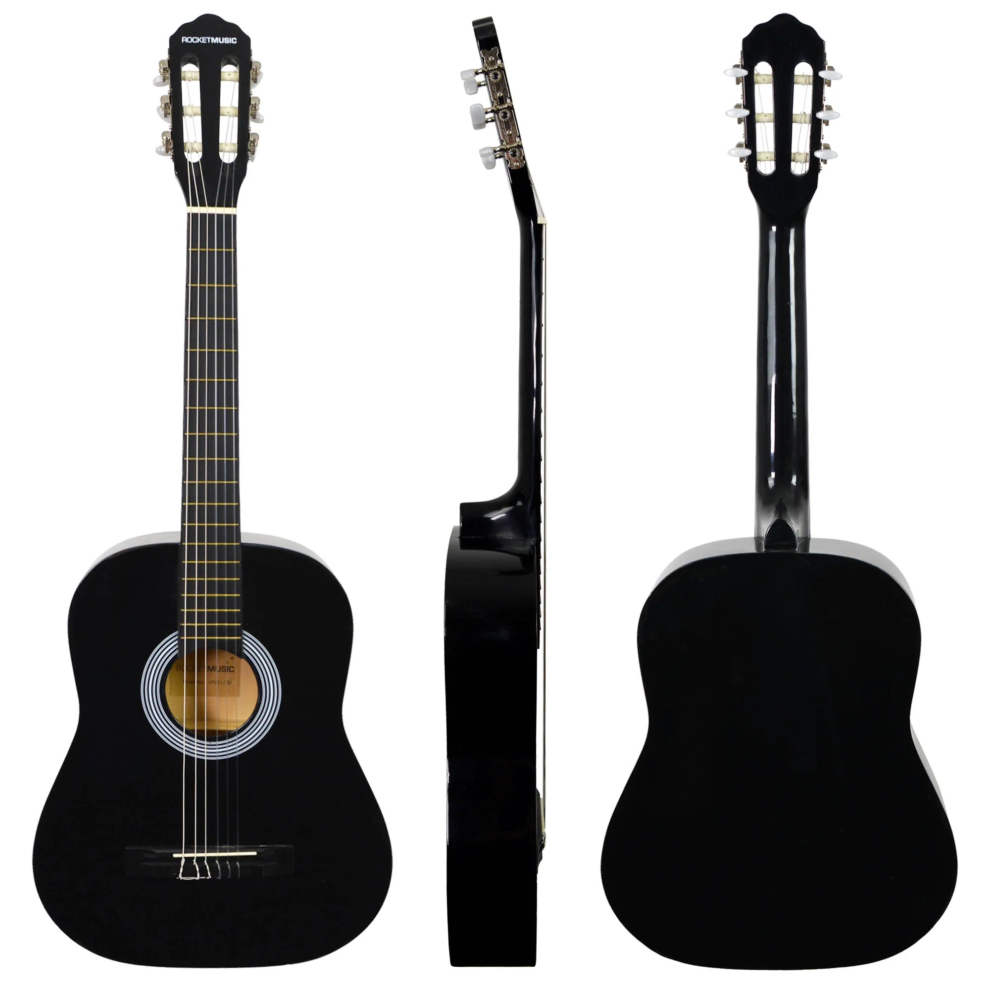 3rd Avenue XF201 3/4 Size Classical Guitar Pack with Nylon Strings, Gig Bag, Capo and Picks