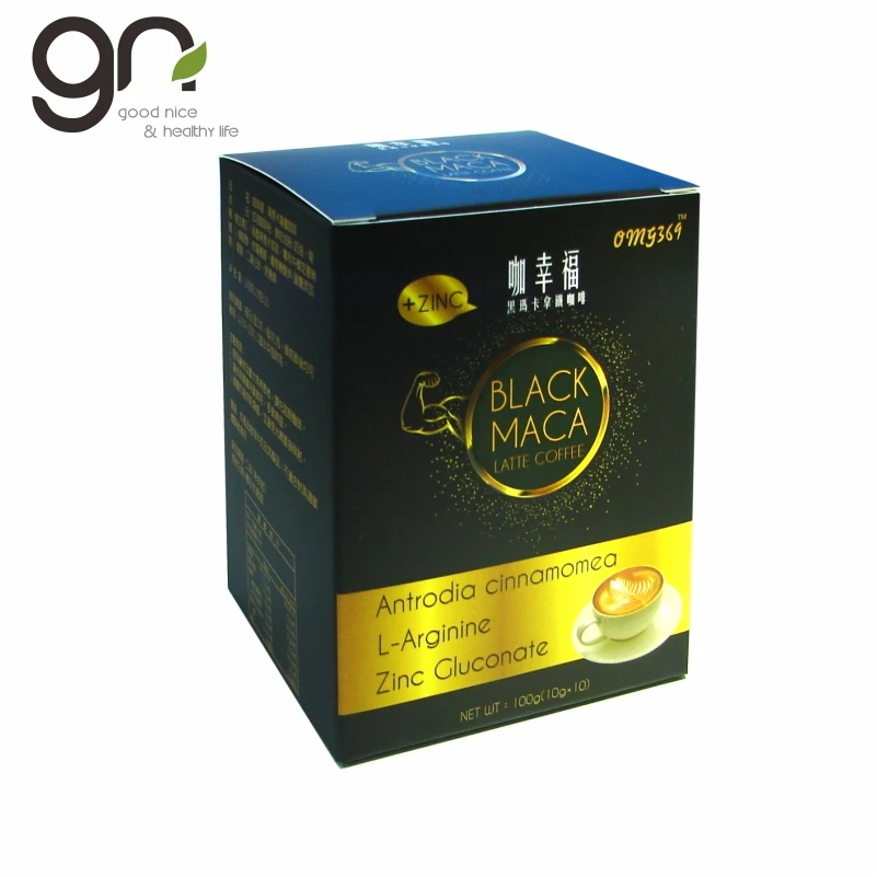
2021 hot sale Black Maca latte coffee powder support man care and make you never endless 