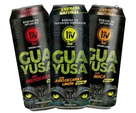 
Консервированный газированный энергетический напиток Guayusa с сахарным тростником и лимонным натуральным напитком, антиоксидантные преимущества 