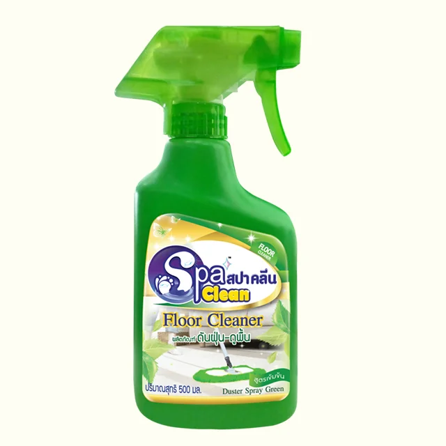 Spa Clean Floor Cleaner and Floor Wax Duster Spray Green 500ml. Dust Collector
