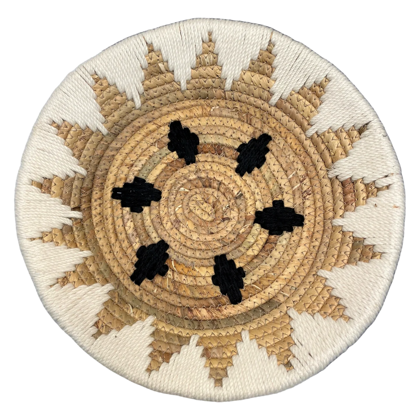 Boho Wall Hanging Plate from Vietnam Eco-friendly Hand-woven Plate with Cotton Yarn Decoration for Home Decor Wedding - OEM/ODM