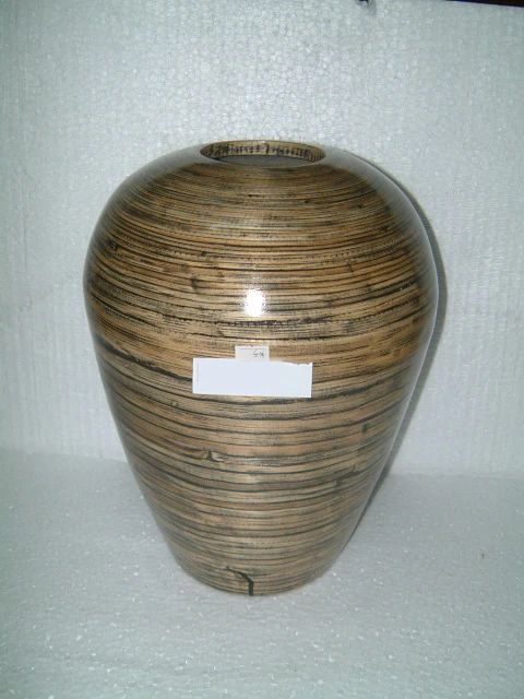 
Vietnam handmade Spun-bamboo round vase suitable for home-decor, houseware, tableware and kitchenware 