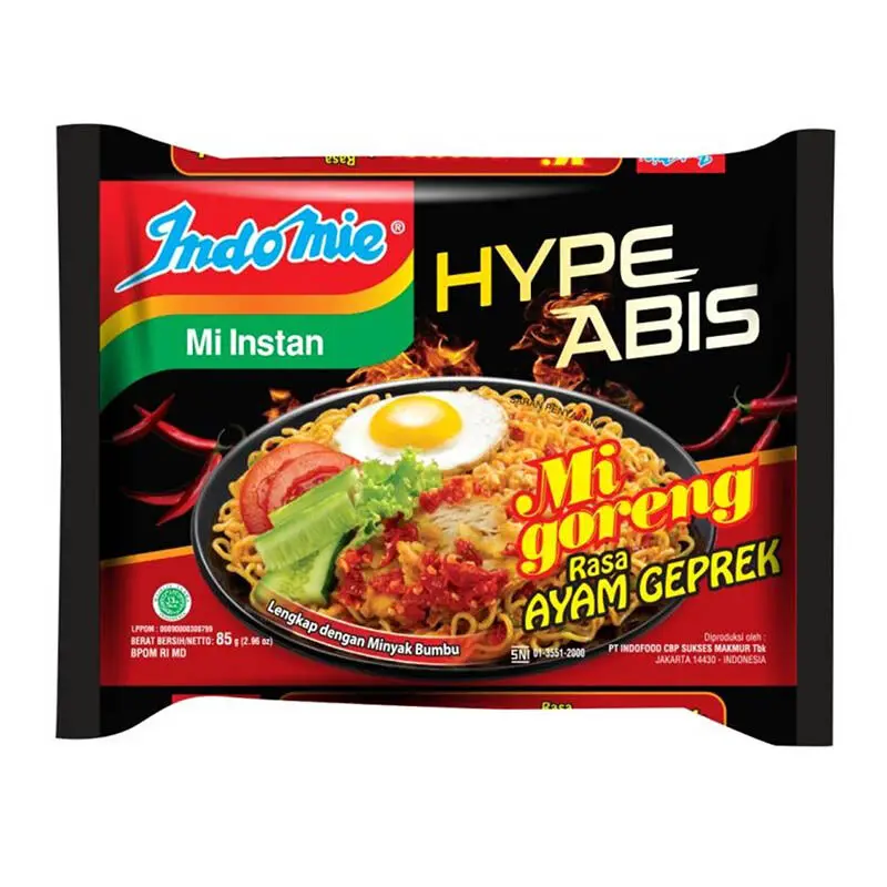 
Indomie Mi-Goreng Thailand Label on Sachet Instant Noodles 
