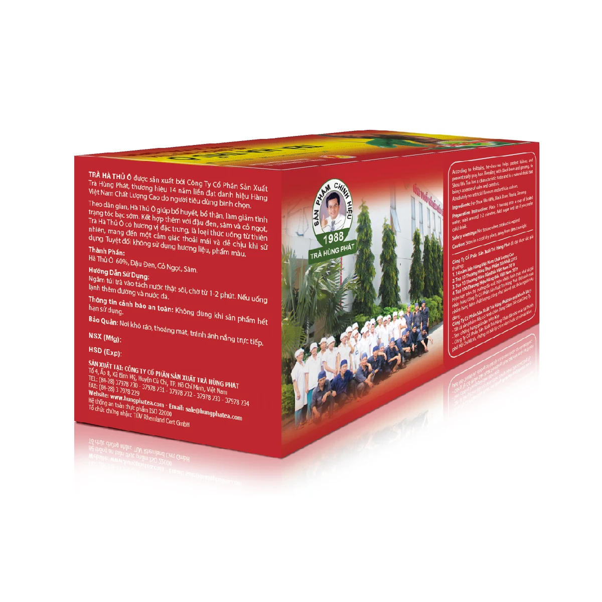He Shou Wu Tea Flavored Herbal  Packed in Paper Health Tea Slimming Tea Approved  ISO and HACCP