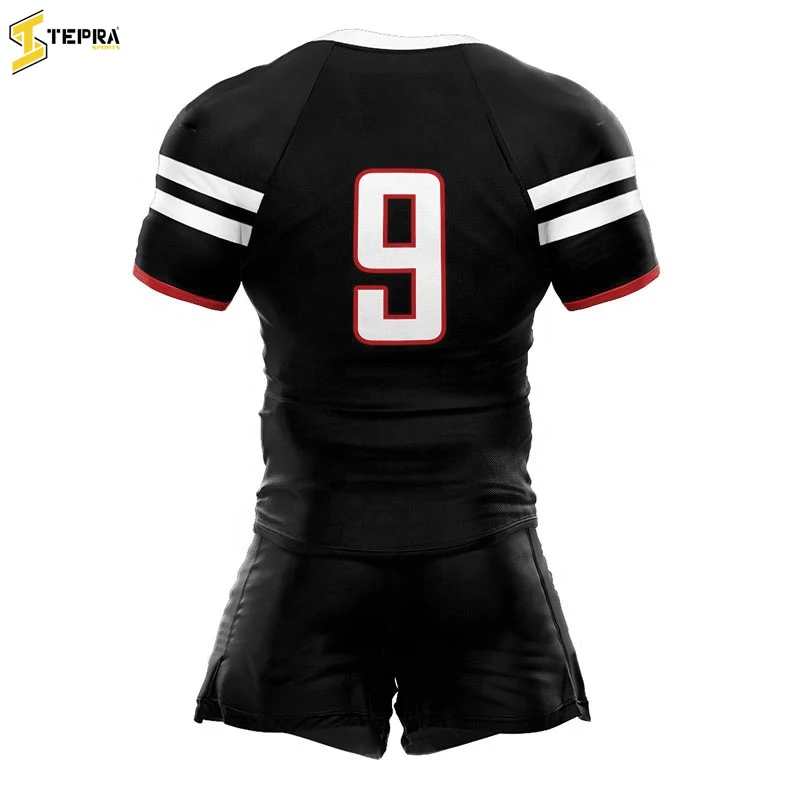 High quality Custom Rugby Uniform with Sticker printing & Embroidery Sublimated Uniform in Reasonable Price