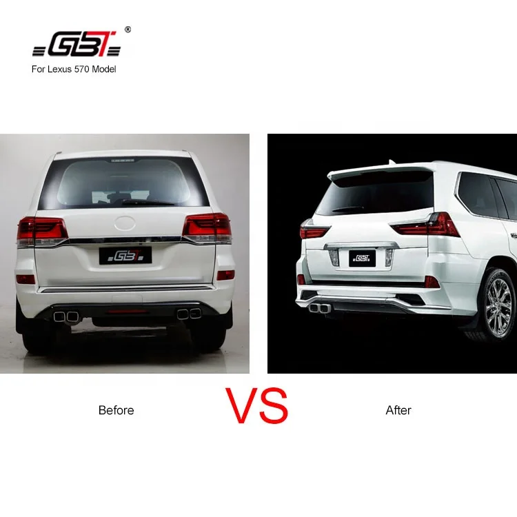 GBT body kit PP material rear bumper lip spoiler year 2016 for Lexus 570 M Model