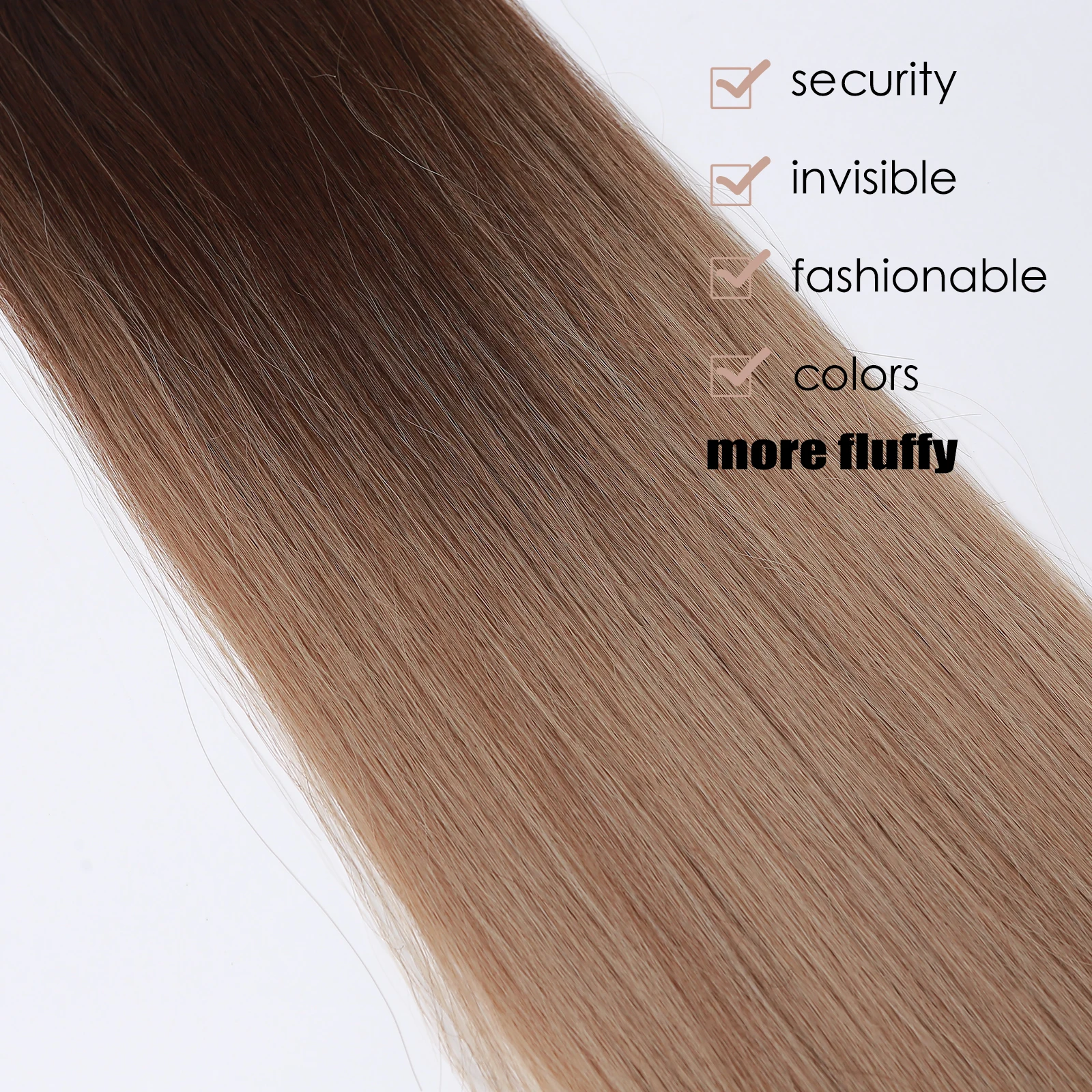 Wholesale Price Hair Extension Ombre Color Clip In Hairpiece High Temperature Fiber Hair