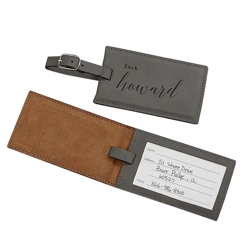 personalized faux leather wedding favors gifts guest luggage tag