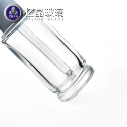 Glass essential oil bottle 35ml glass ABS silicone cosmetic bottle with customized color glass jar essential oil bottle
