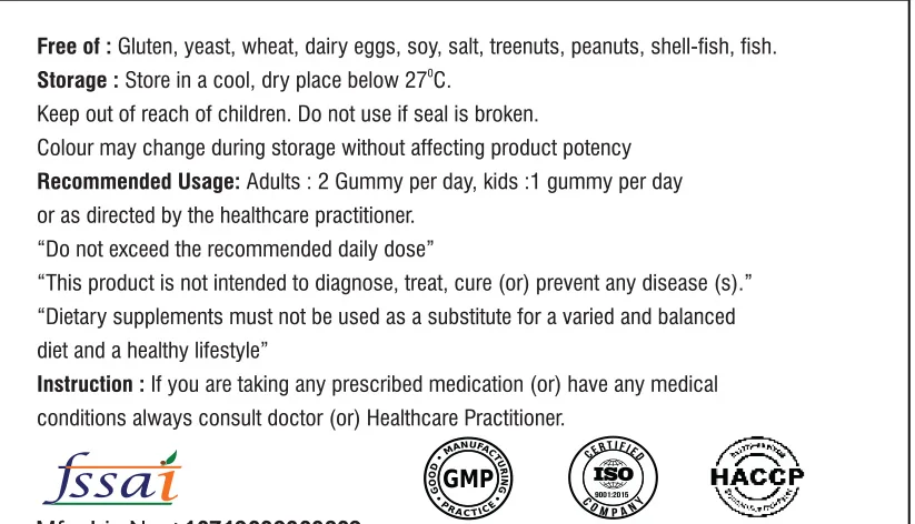 Multivitamin Gummies for Kids & Adults For immunity Strawberry flavour