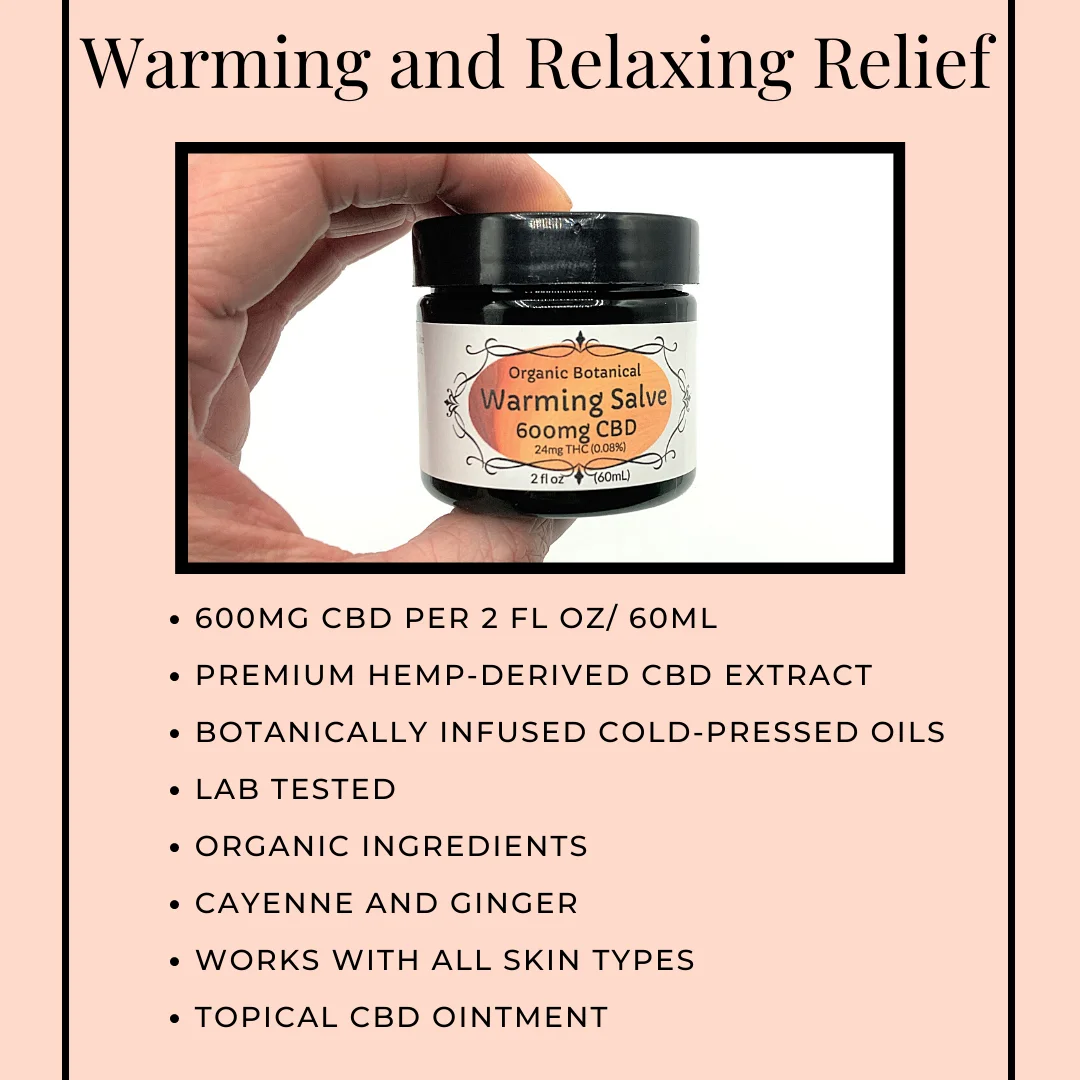 Sacred Wellness Broad Spectrum White Label CBD Topical Warming Salve 600mg Premium Quality Ointment