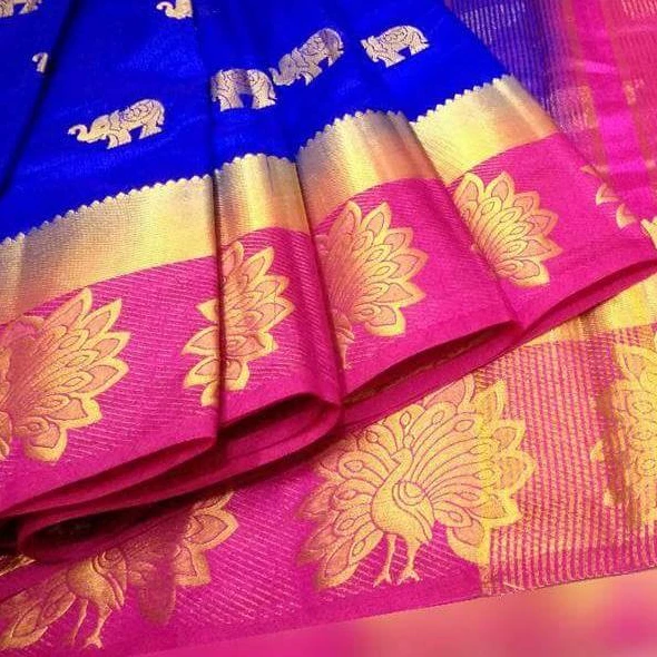 Western Look Indian Designer Saree With Heavy Silk