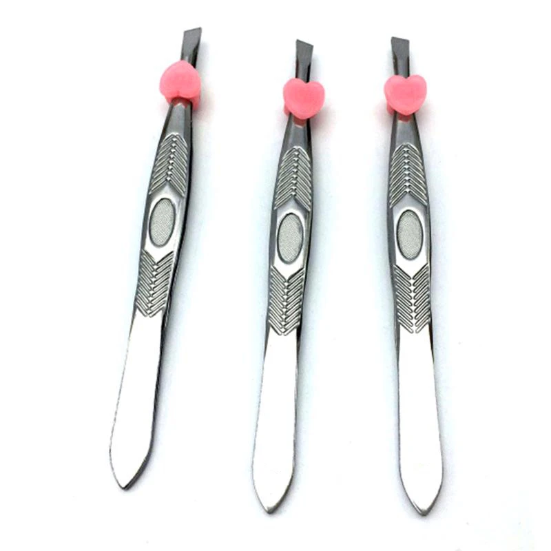 Professional Eyebrow Tweezers Color Coated Beauty Tweezers Stainless Steel Makeup Tweezers