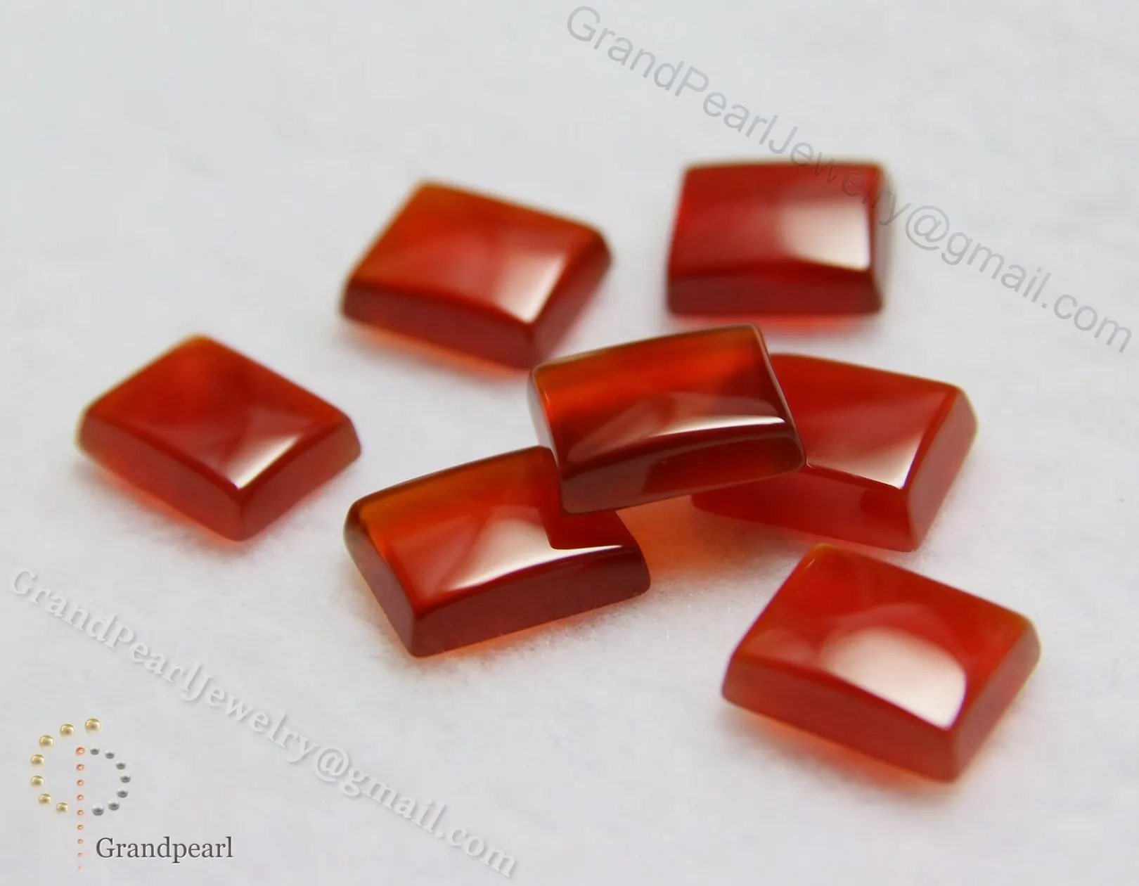 Carnelian - 8x10mm Rectangle SBBT(single bevel buff top) Loose pieces - Loose Gemstone