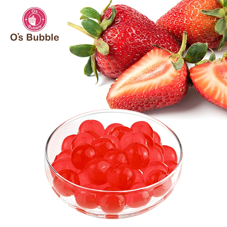 Taiwan Bubble Tea Supplier Instant Strawberry Popping Boba