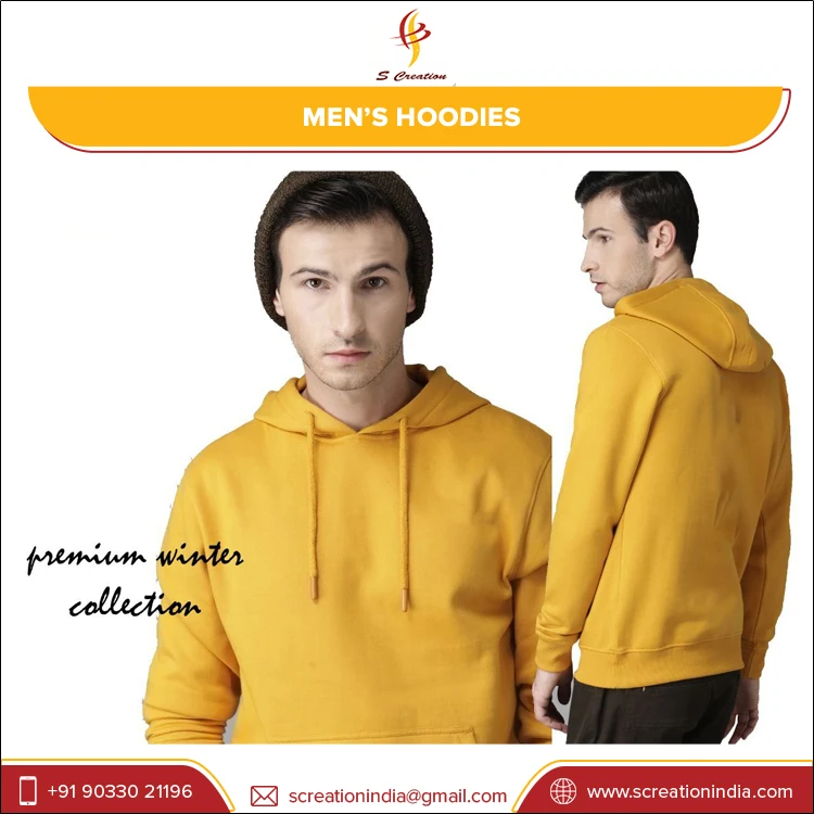 OEM Customized Sportswear Pure Color Cotton Fleece Hoodie Slim Fit Men Fleece Hoodies for Sale