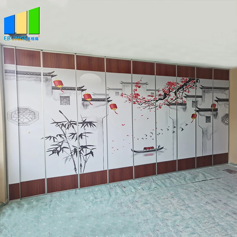 Folding Movable Wall Room Restaurant Aluminum Frame Movable Operable Divider Moving Walls