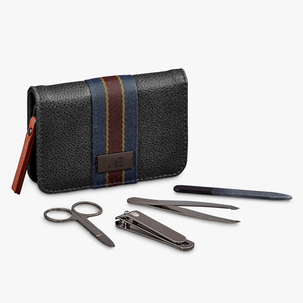 ODM OEM Manicure Set Pedicure Kit Nail Clipper Set 4pcs Professional Men Grooming Kit Stainless Steel Portable Travel 2024