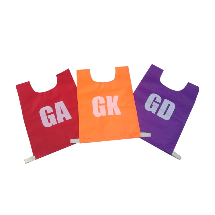 Contract Manufacturing Wholesale Front & Back Printed Netball Bibs Set from India
