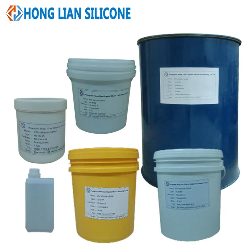Hong Lian silicone manufacturer offer very cheap rtv2 liquid silicone rubber for silicon mould making