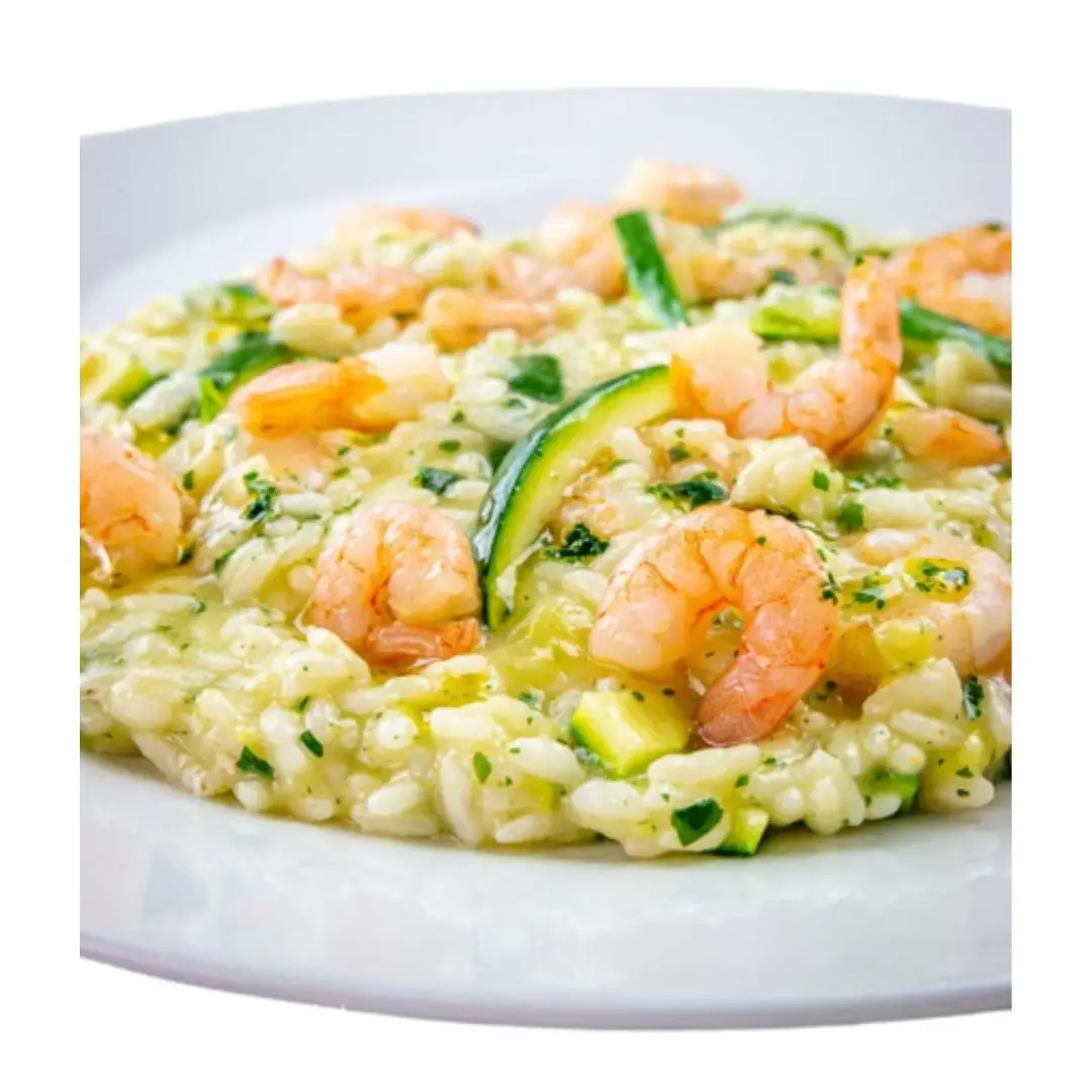 Ризотто с цукини и креветками, Сделано в Италии