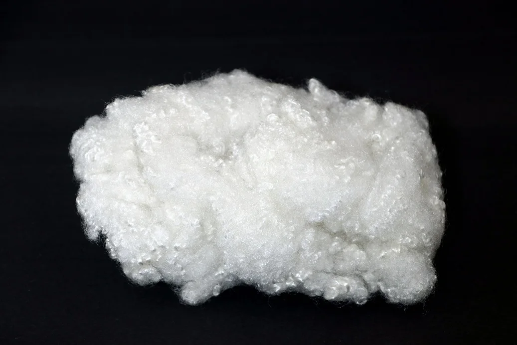 Необработанное белое полиэфирное полое сопряженное силиконизированное штапельное волокно