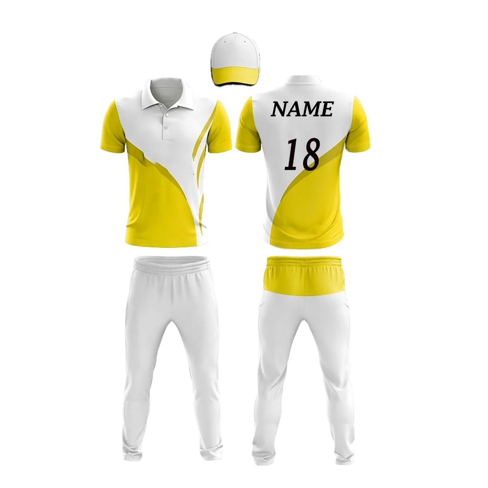 Custom sublimation cricket team full cricket kit design uniforms