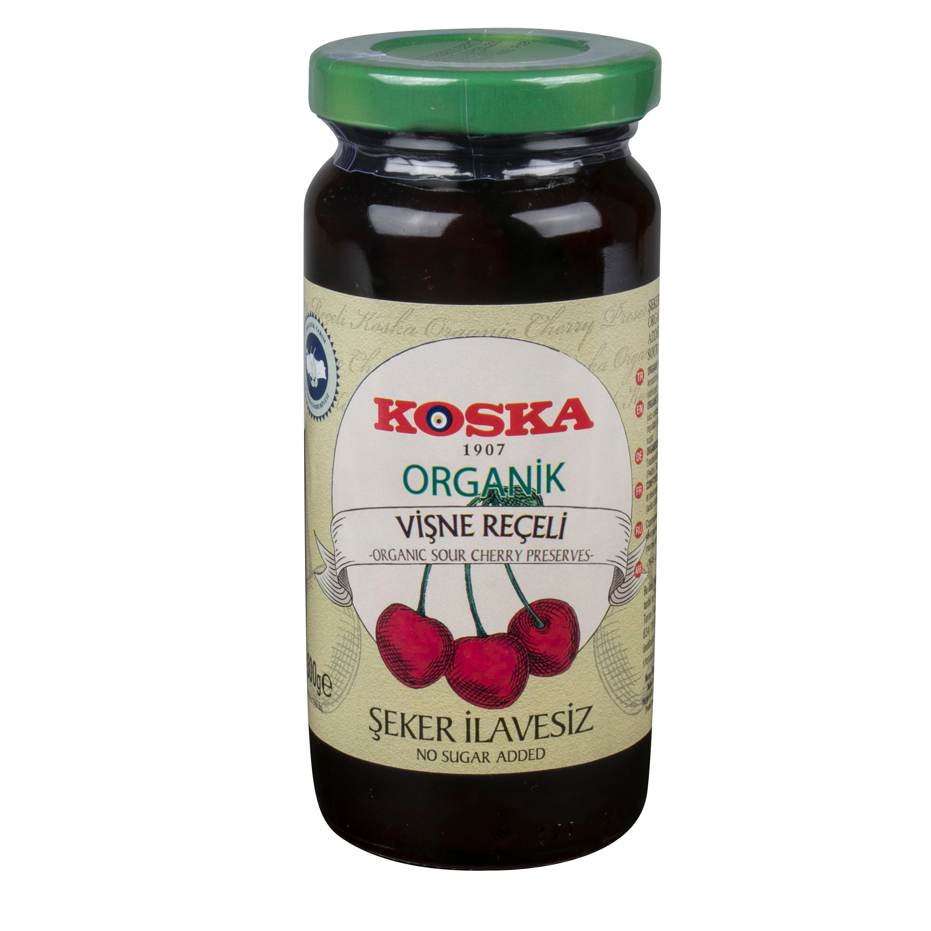 Hot Sale Wholesale Product - 300 g Organic No Sugar Added Sour Cherry Preserves - Organic Products 100% Additive-free