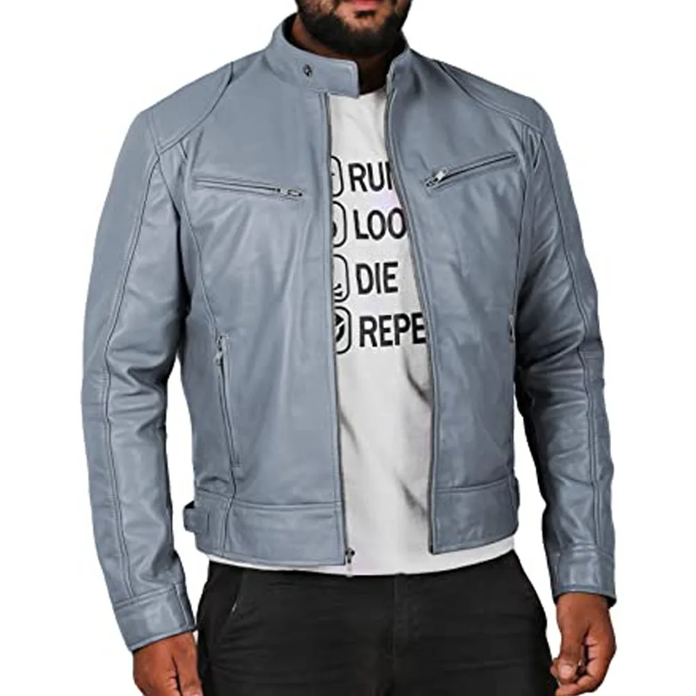 
Fashion Men black Lamb Leather Jacket/men leather jackets/Pakistan leather jackets 