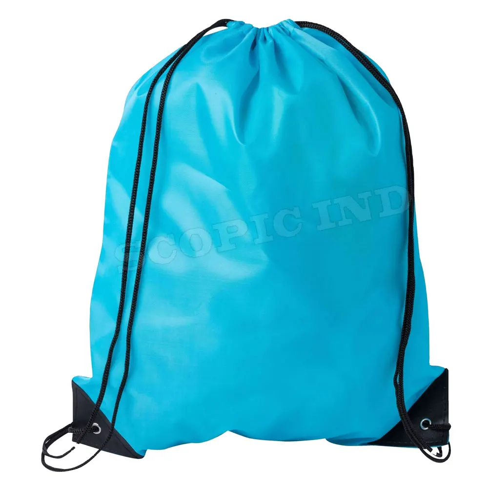 Wholesale Custom Polyester Nylon Gift Shoe Bag Pull String Bags Bulk Drawstring Backpack With Logo Print