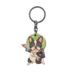 Ready to Ship 3D French Bulldog Wooden Keychain Dog Souvenirs