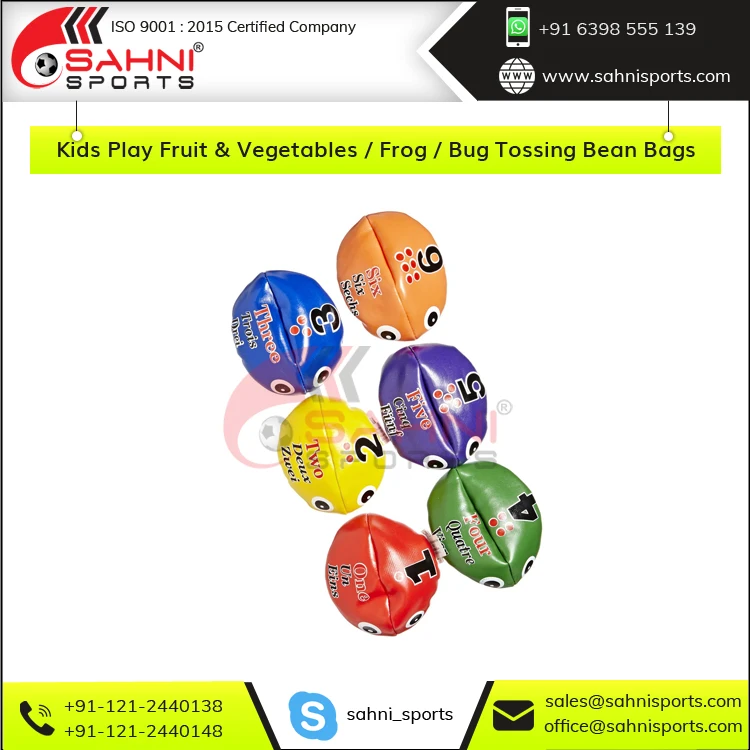 Best Quality Widely Selling Soft Fruit & Vegetables / Frog / Bug Kids Play Educational Toys Tossing Bean Bags at Wholesale Price