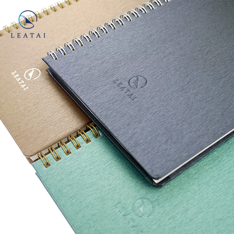 
Colored lined recycled paper spiral notebooks 