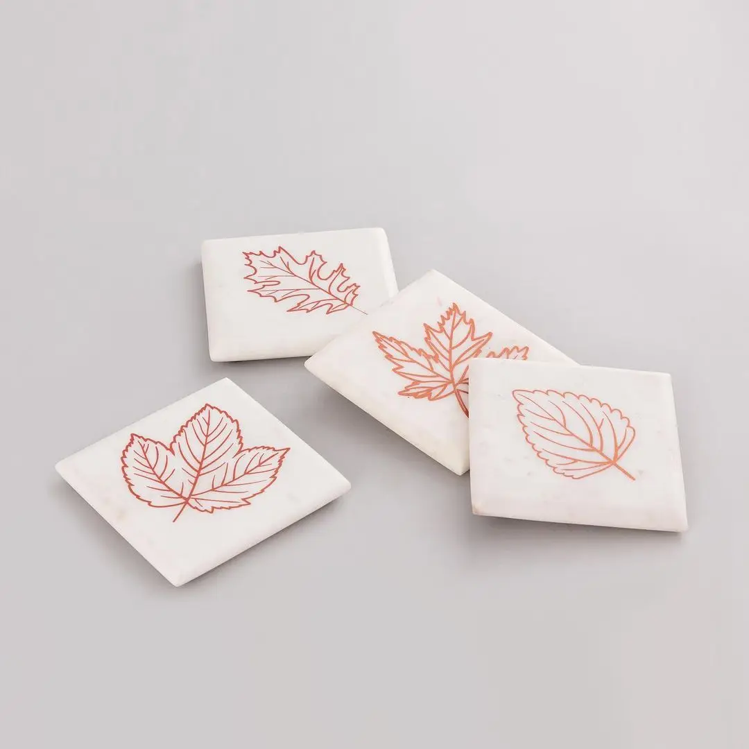 Лидер продаж на Amazon креативные Мраморные Подставки золотого цвета с принтом для дома оптовая