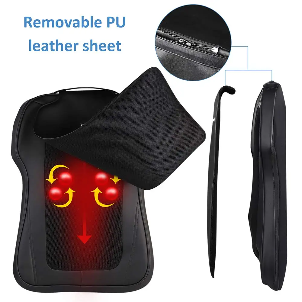 Back Massager Pain Relief Electric Shiatsu Full Neck And Back Massager Chair Cushion Home Portable Back Massager with Heat