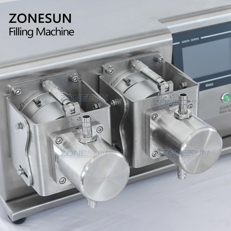 ZONESUN двойная головка маленький стеклянный флакон керамический плунжерный насос наполнитель для ароматических масел разливочная машина бутылок с жидкостью