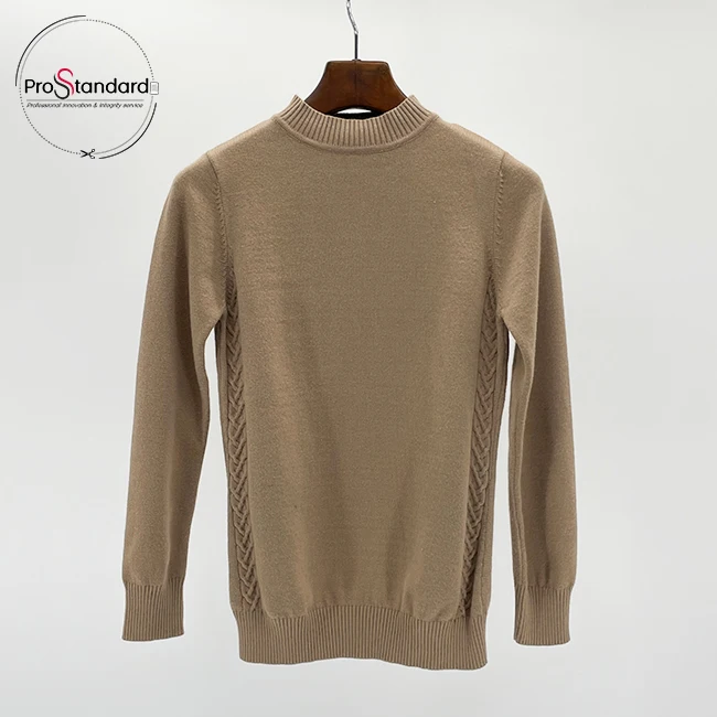 
Wholesale Price Kid Girls Solid Color Rib Collar Long Sleeve Knitted Blouse Tops 