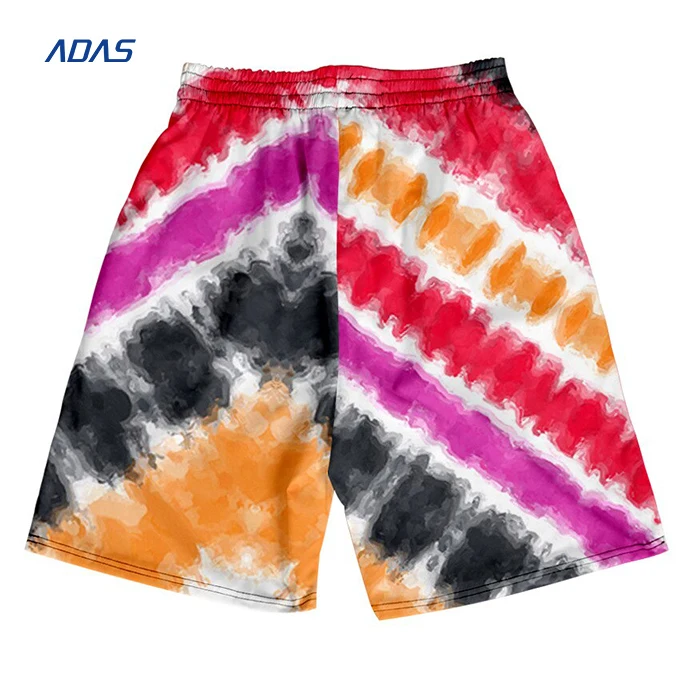 Custom Wholesale Print Short Sweatpants Elastic Waist Mid Length Men Polyester Sublimation Mesh Shorts Custom Logo Customized