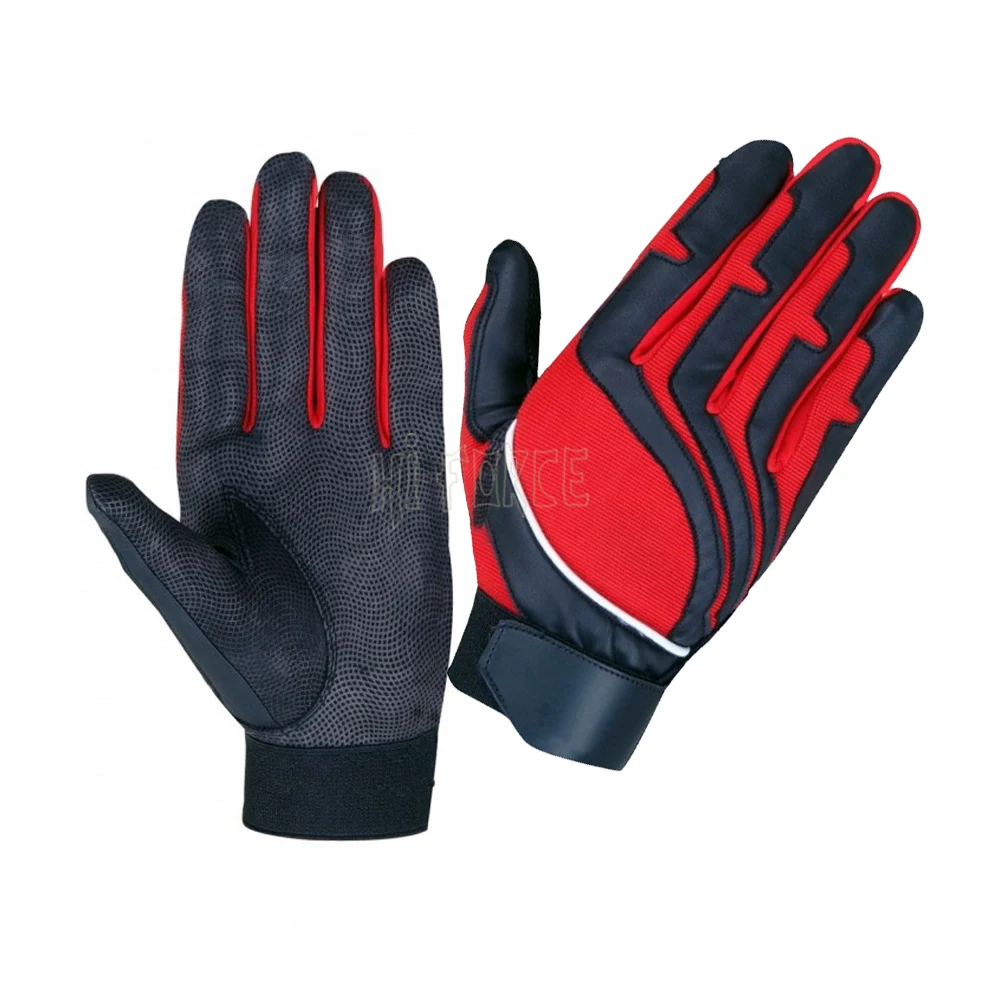 Customized Leather Anti-slip Batting Gloves Leather Baseball Batting Gloves High Quality Baseball Team Player Gloves