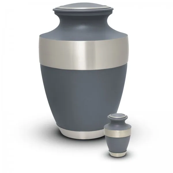 Trieste Chestnut Wide Band Brass Cremation Urns