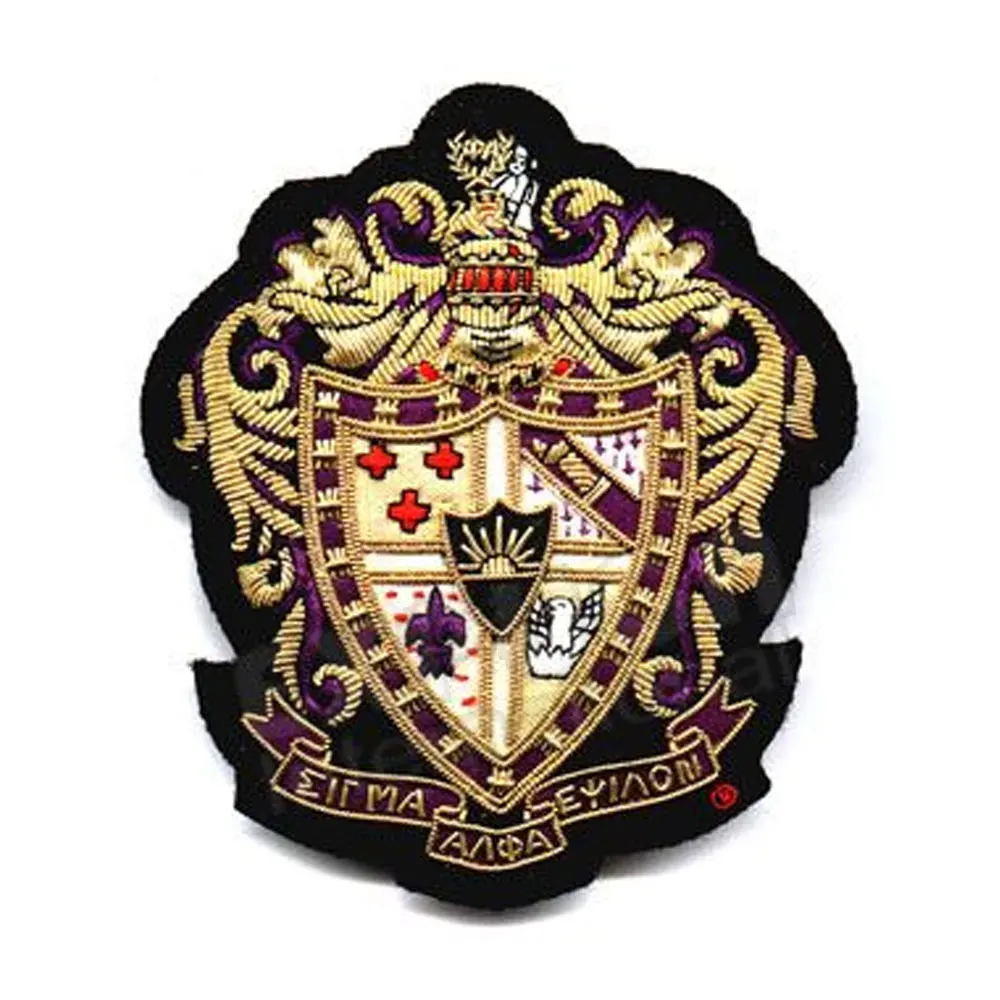 Premium Quality Military Crests Badges High Quality Gold Blazer Badges Crest