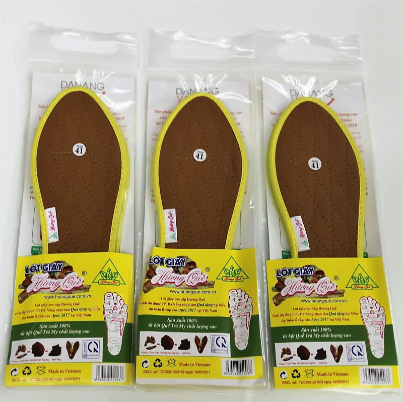 Wholesale Cinnamon Insole Eco-friendly Anti Sweat Shoe Insoles From Vietnam Best Seller