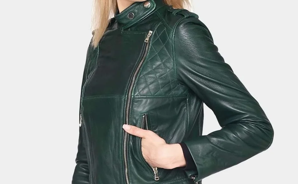 High Quality Womens Pure Leather Jacket for Biker girls Wears Pakistan Sheep Skin Genuine Ladies Leather Jackets Coats for Women