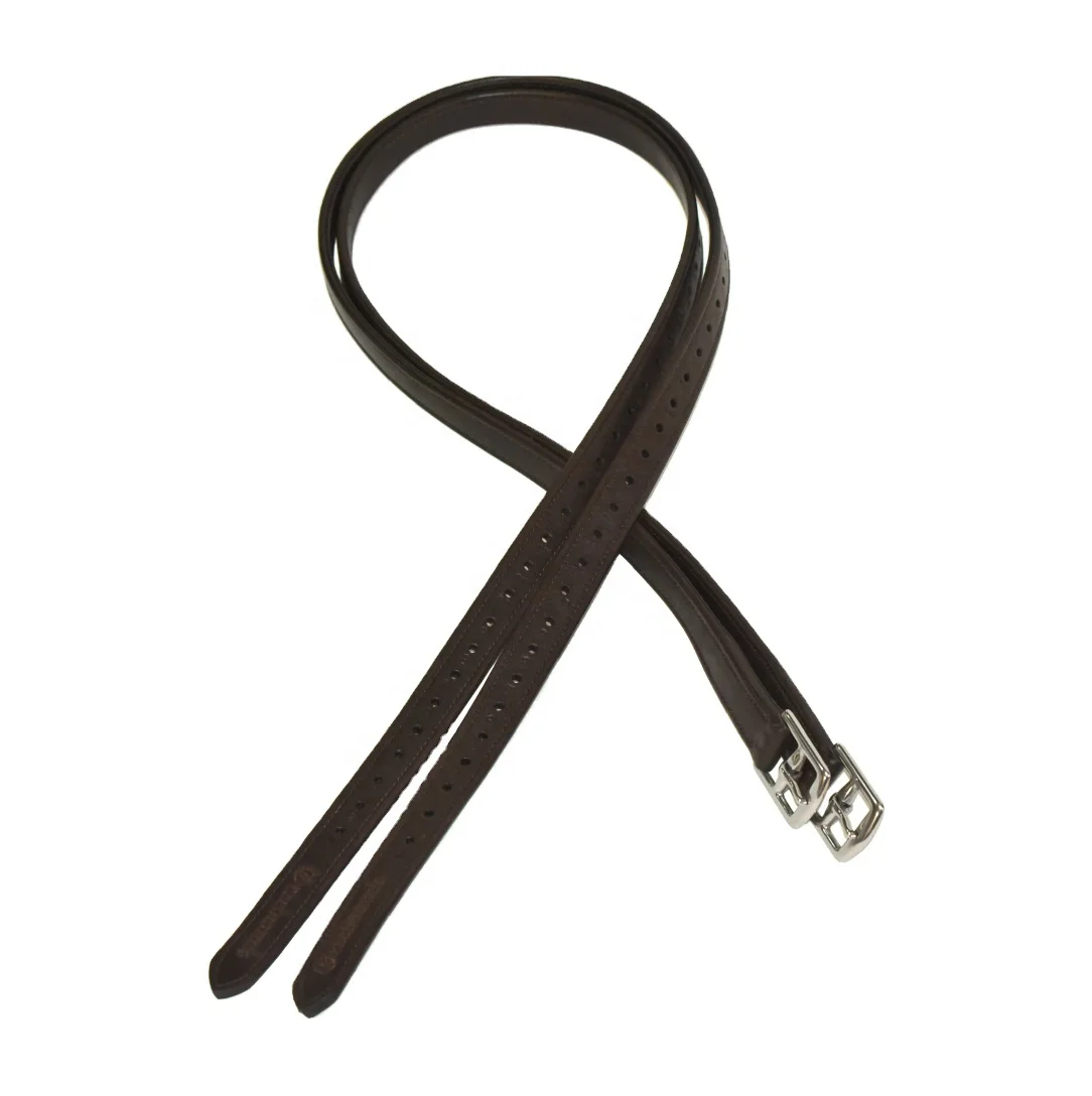 Heavy Duty Fancy Horse Riding Leather Stirrup with Quality Attachment Buckle