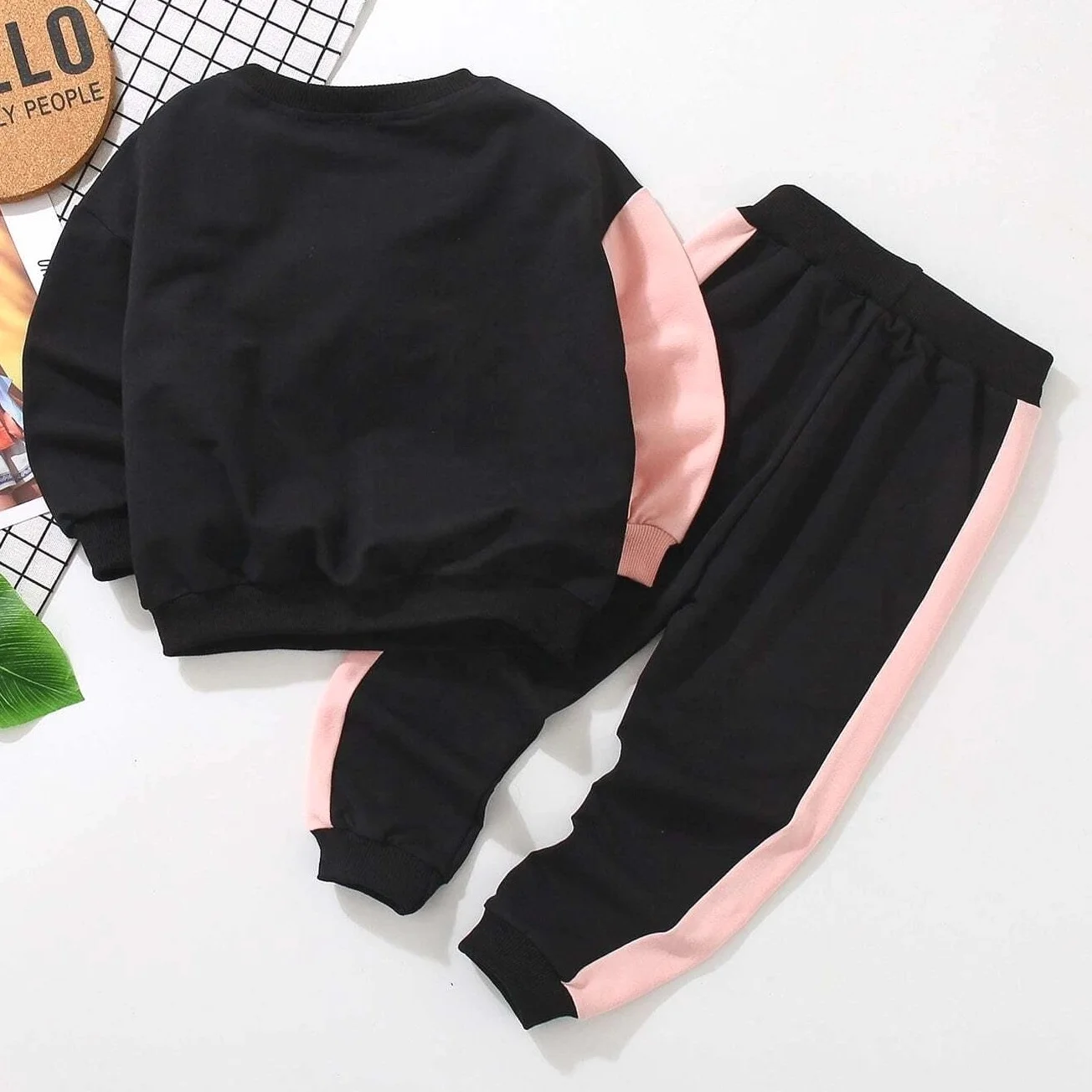 Unicorn graphic sweatshirt and Jogger set for girls Kids jogging set pink toddler children winter clothing Tracksuit