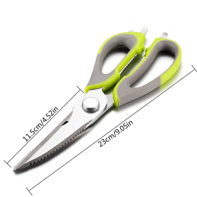 Wise Mama Magnetic Holder Kitchen Shears Detachable Chicken Meat Vegetable Fish Herb Poultry Heavy Duty Kitchen Scissors