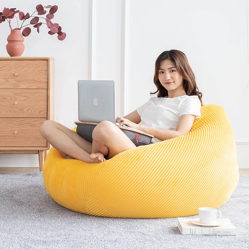 Классическое Кресло-мешок из вельвета для помещений супер мягкое на ощупь съемный диван-мешок можно стирать в стиральной машине